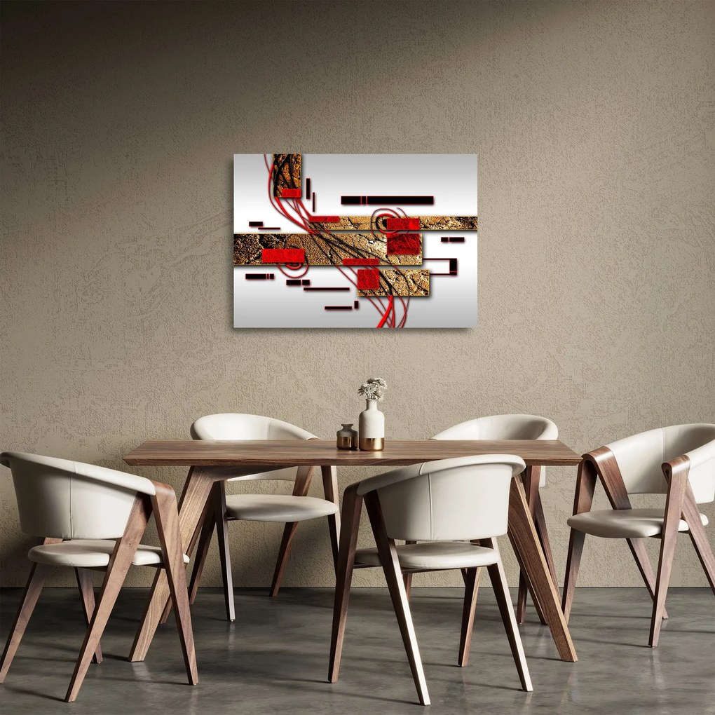 Tablou pe sticlă cu abstracție (70x50 cm)