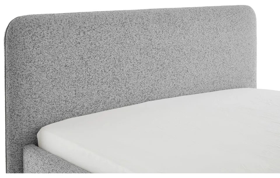 Pat matrimonial gri deschis tapițat fără somieră 140x200 cm Primo – Meise Möbel