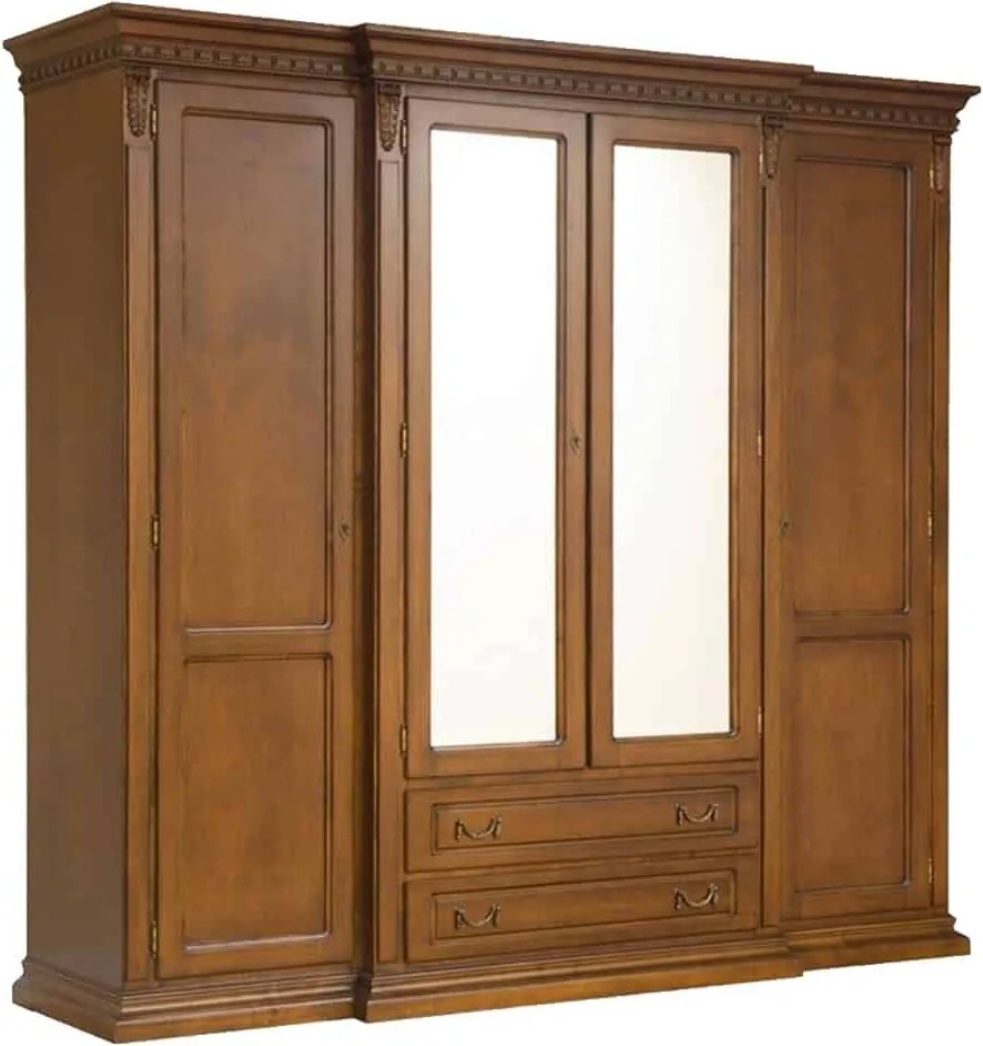 Dulap lemn masiv Bernhard 4 Usi, 234 × 67 × 218 cm