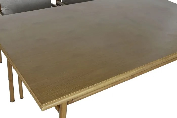Set dining exterior din aluminiu și stofă, masă și 4 scaune, bej, "Ceylon"