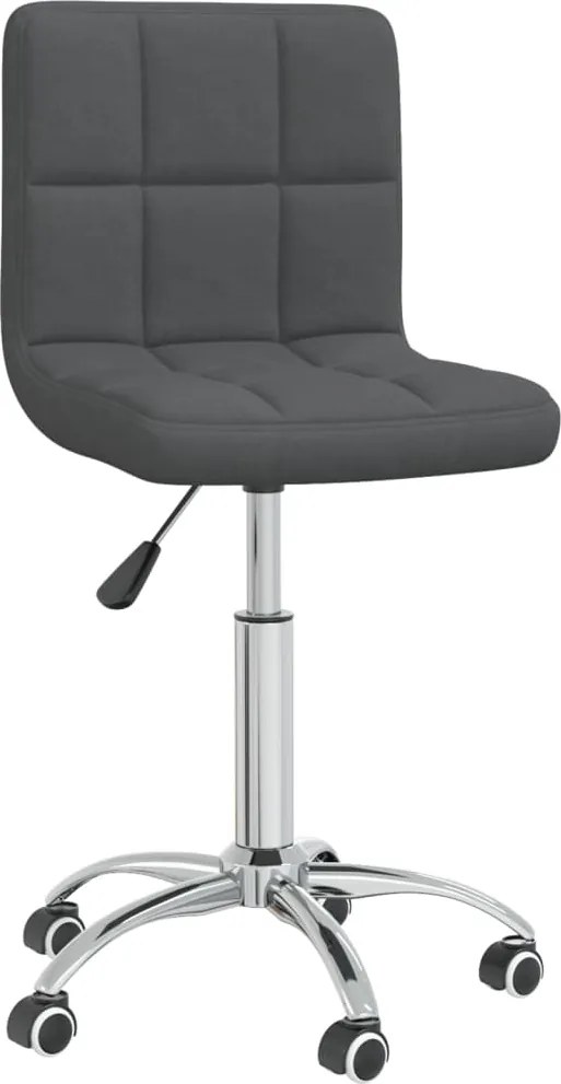 vidaXL Scaun de birou pivotant, gri închis, material textil