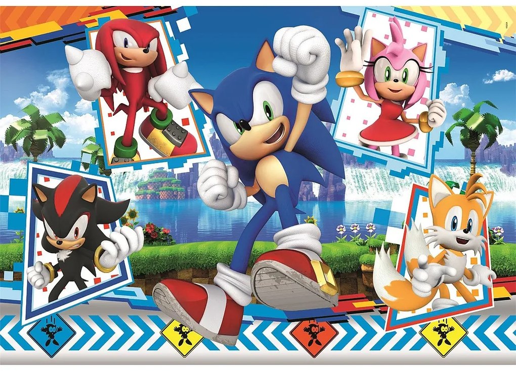 Sonic Ariciul Green Hill Puzzle maxi Clementoni de 24 de piese