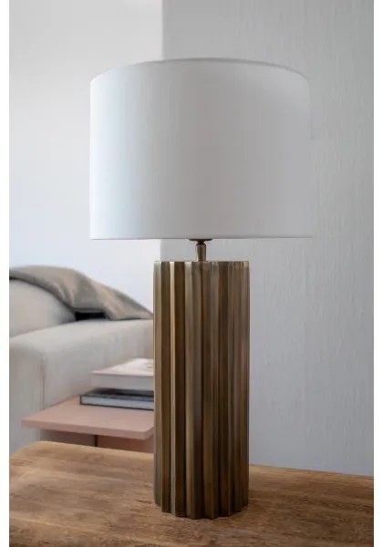 Lampă de masă Markslöjd 108669 HASHIRA 1xE27/40W/230V alb/alamă