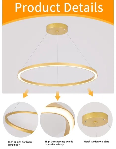 Immax NEO 07159-G80 - Lustr LED FINO 60W 230V Tuya auriu + DO dimabil