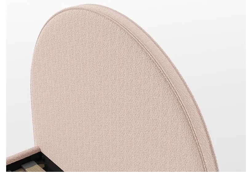 Pat roz tapițat cu somieră 90x200 cm MOON – Vipack