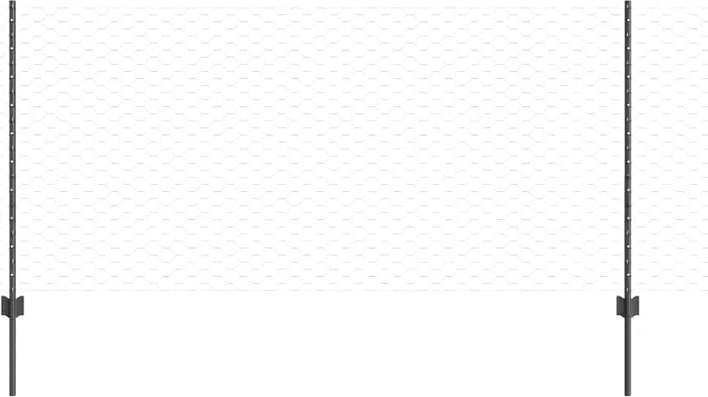 vidaXL Gard cu Stâlp Gri 1 x 25 m Oțel