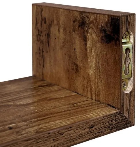 Set de 3 rafturi de perete SHELFY, maro