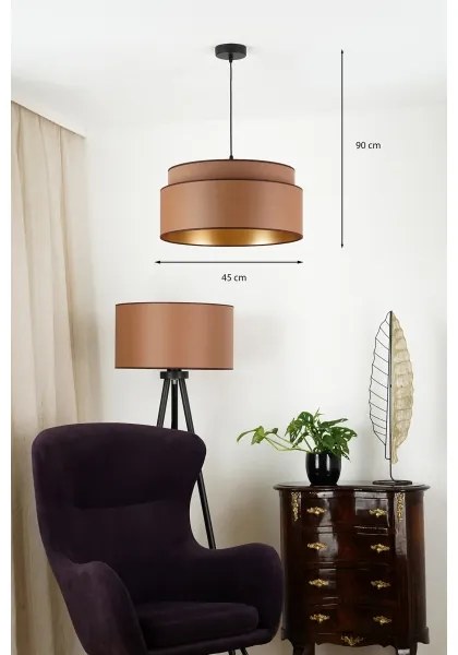 Brilagi - Pendul OREGON VEGE 1xE27/15W/230V, pr. 45 cm, maro