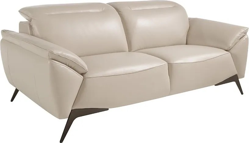 Canapea 2 locuri eleganta, design italian Cowhide leather taupe grey