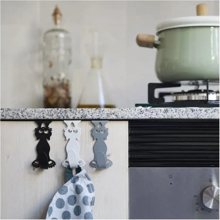 Cârlige 3 buc. de agățat din metal Curious Cats – Balvi