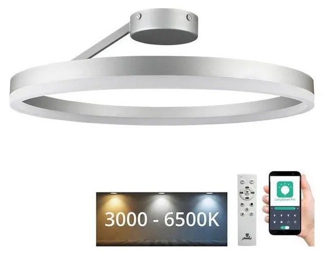 Lustră LED dimabilă aplicată LED/40W/230V 3000-6500K crom + telecomandă