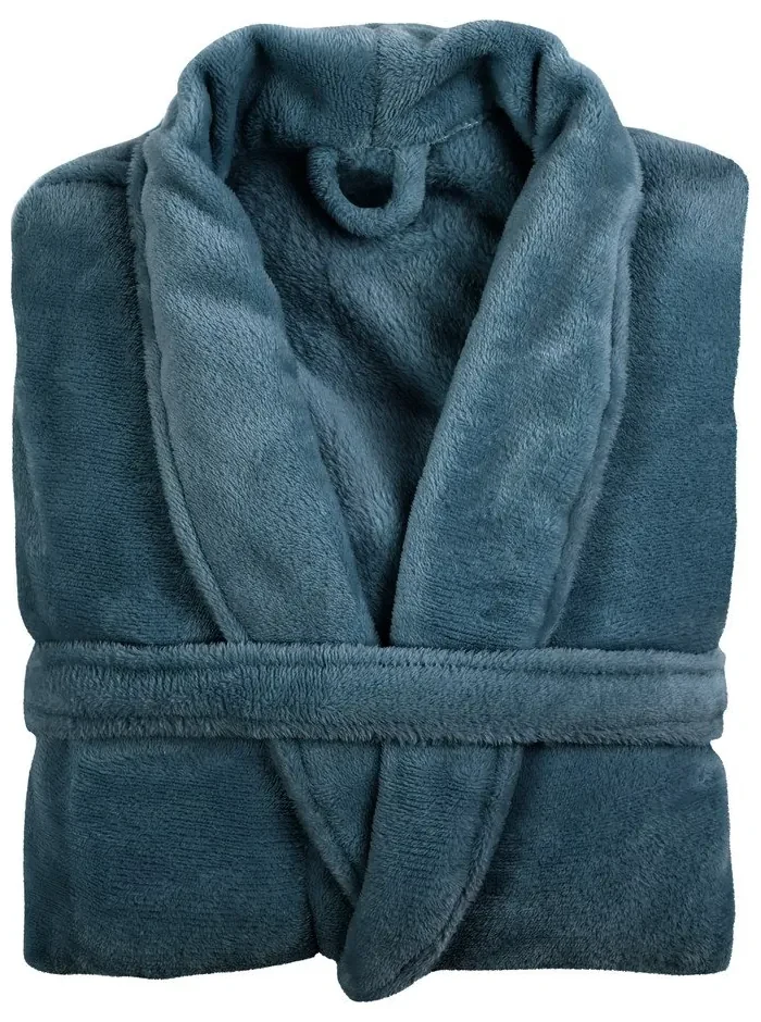 Halat de baie albastru L/XL din micropluș Cosy – Tiseco Home Studio