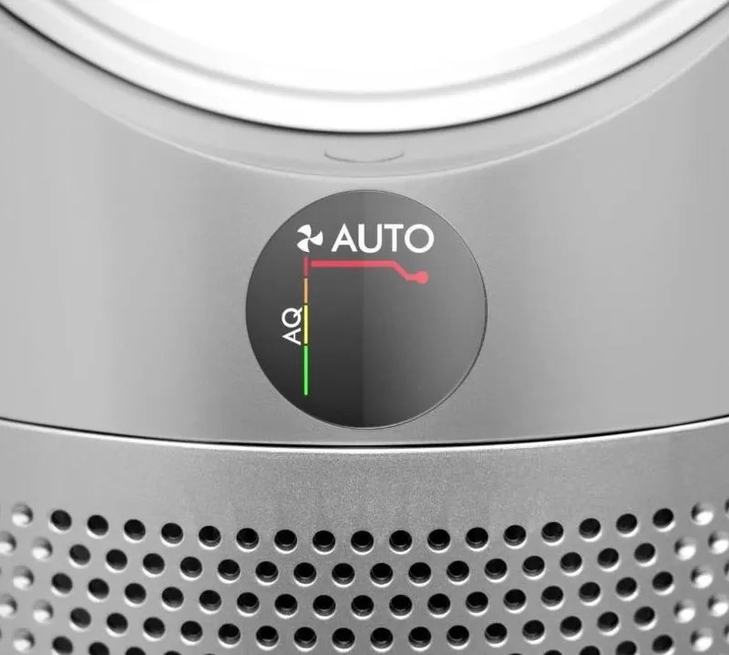 Purificator si racitor de aer Dyson PC2 De-NOx TP12 Wh/Gd, 40W, 40 m², 10 viteze, Oscilatie, HEPA, MyDyson™, Wi-Fi, LCD, Control vocal, Mod automat, Alb/Auriu