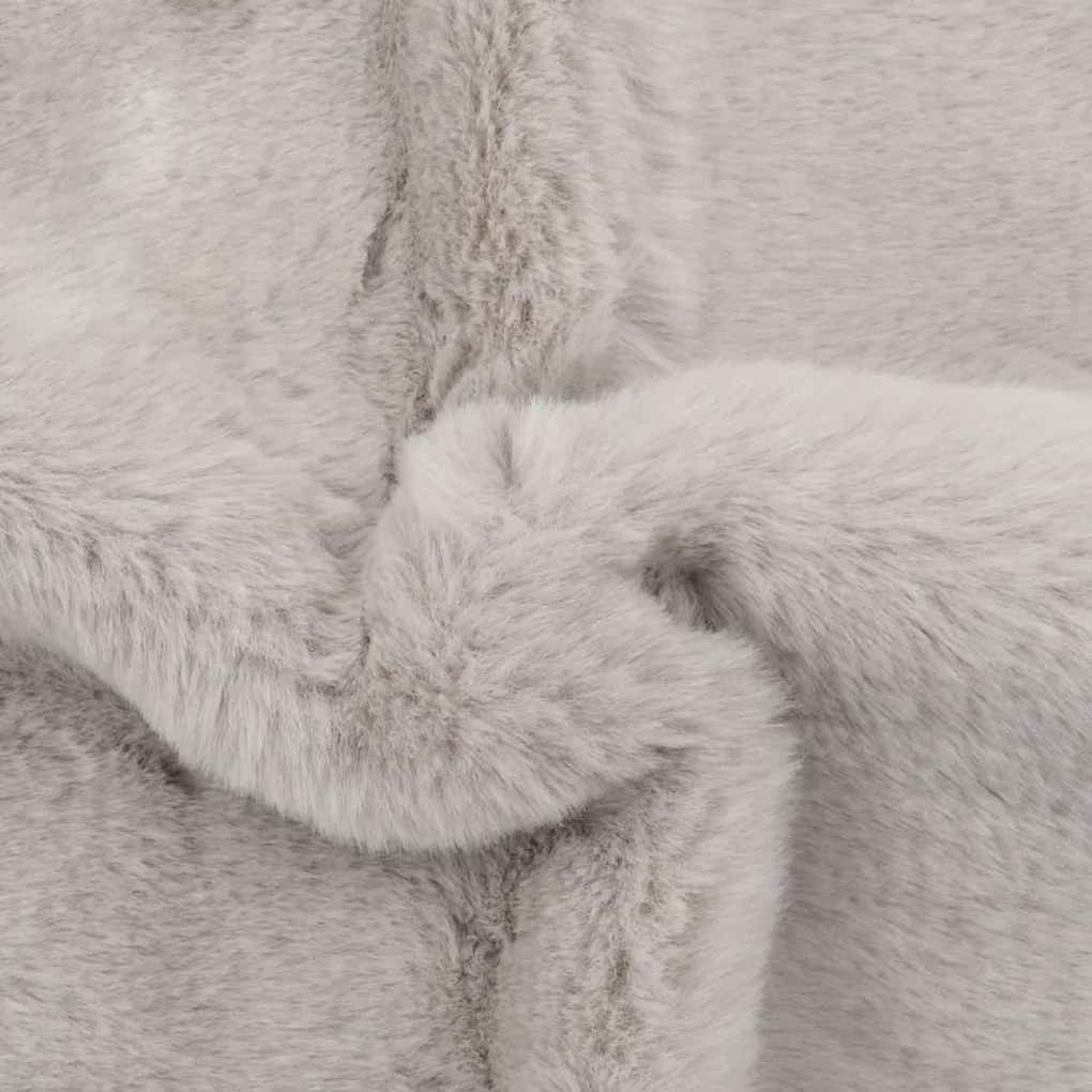 Covor, gri, 65x95 cm, blana de iepure ecologica Gri