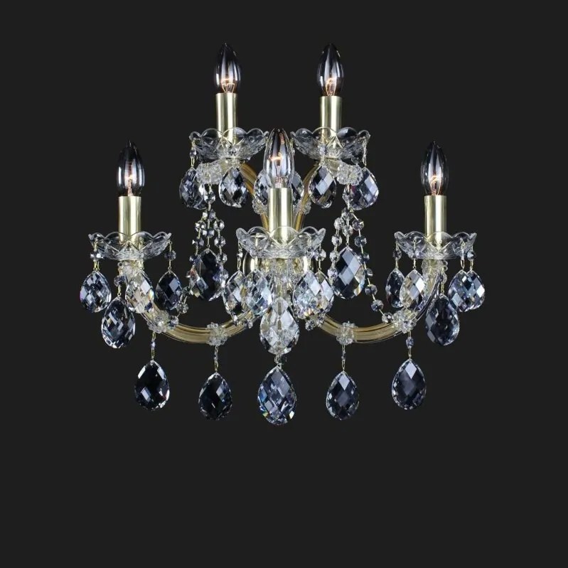 Aplica cu 5 brate Cristal Bohemia Maria Theresa