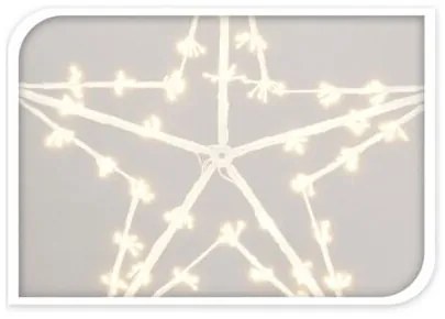 Decorațiune LED de Crăciun White star, 80 cm