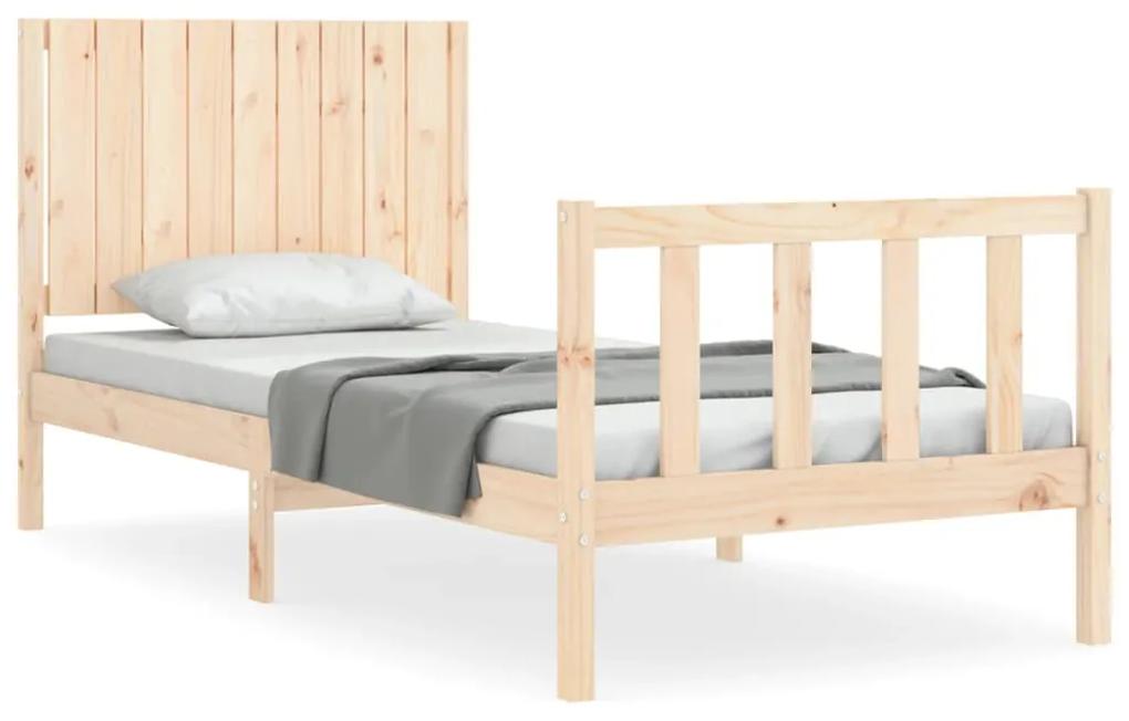 3192931 vidaXL Cadru de pat cu tăblie, 90x200 cm, lemn masiv