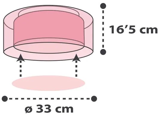 Plafonieră pentru copii CLOUDS 2xE27/60W/230V roz Dalber 41416S