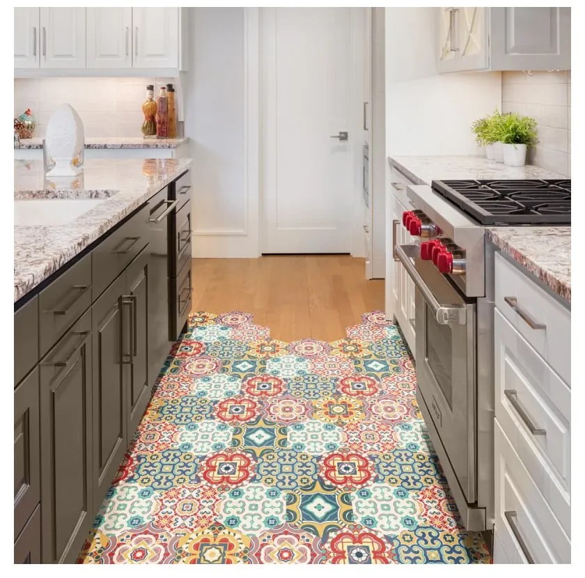 Set 10 autocolante de podea Ambiance Hexagons Lorena, 40 x 90 cm