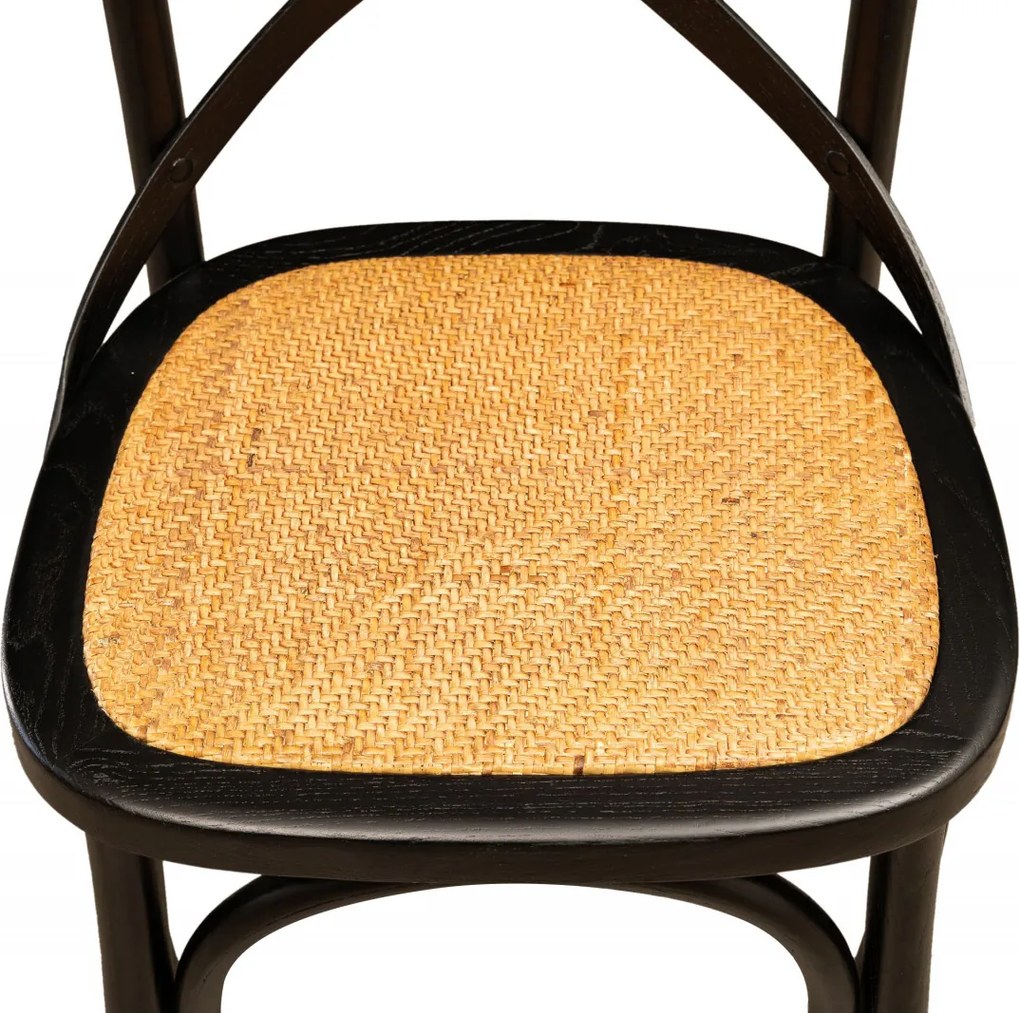 Scaun Thonet din lemn masiv si sezut din ratan