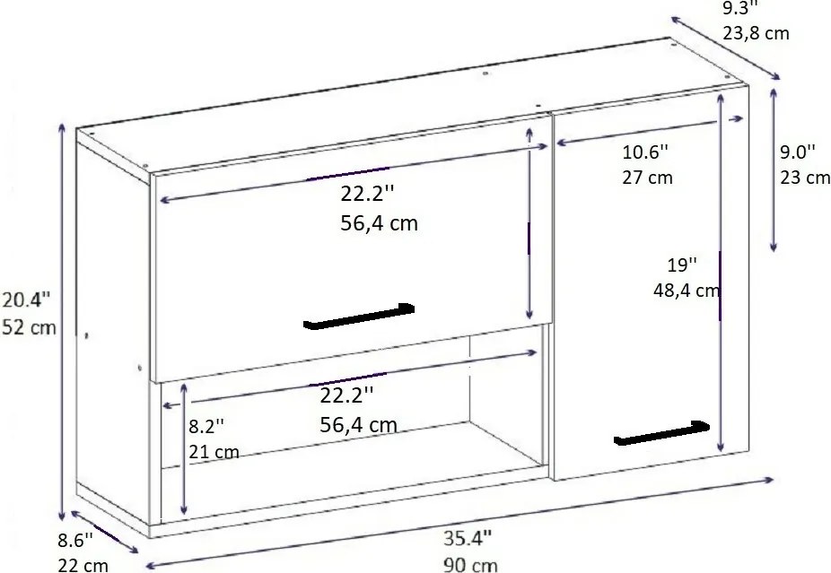Dulap de perete Akasya White