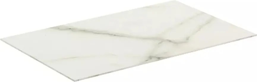 Blat ceramic pentru lavoar Ideal Standard Atelier Conca 80 cm finisaj alb marmura