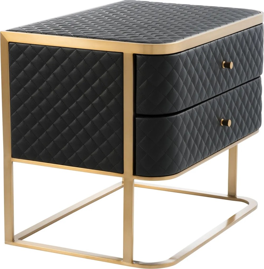 Masuta laterala/ Noptiera cu 2 sertare design LUX Monfort 113407 HZ