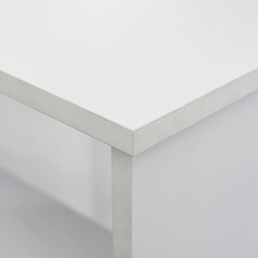 HOMCOM Masă Birou Colt cu 5 Rafturi Spațioase, Design Contemporan, Alb, 120x100x74 cm | Aosom Romania