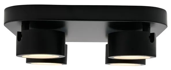 Plafoniera LED cu 4 spoturi, design modern, 3-Step MOODMAKER, Clyde 4 negru