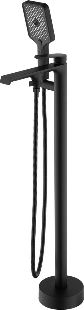 Baterie cada freestanding Rea Hass, negru mat