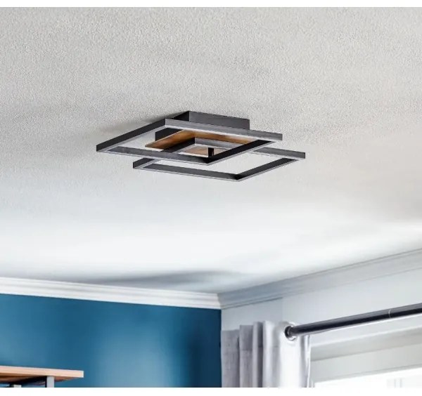 Plafonieră LED dimabilă FRAME 2xLED/11W/230V maro Briloner 3210-014