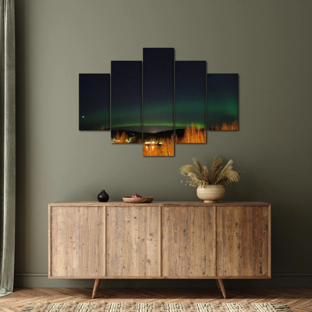 Tablou cu aurora borealis (150x105 cm)