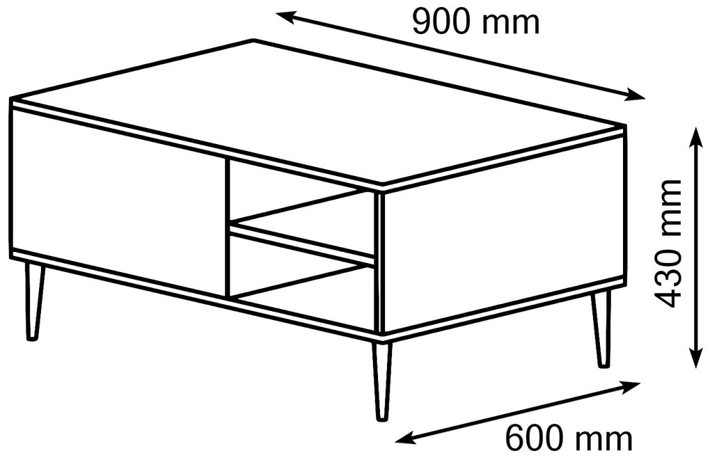 Măsuță cafea Pietra (alb). 1124974