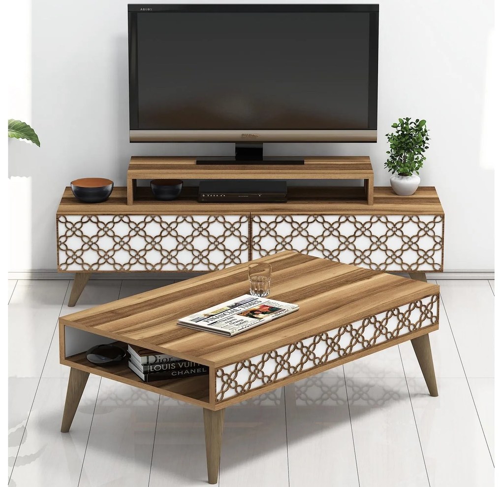 Set mobilier living Clementine (nuc + alb). 1089307