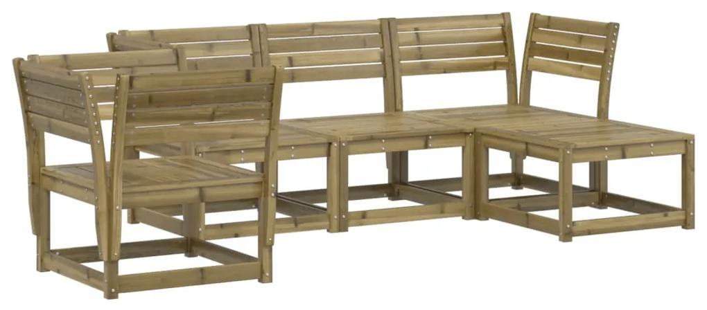 3216919 vidaXL Set mobilier relaxare pentru grădină 5 piese lemn de pin tratat