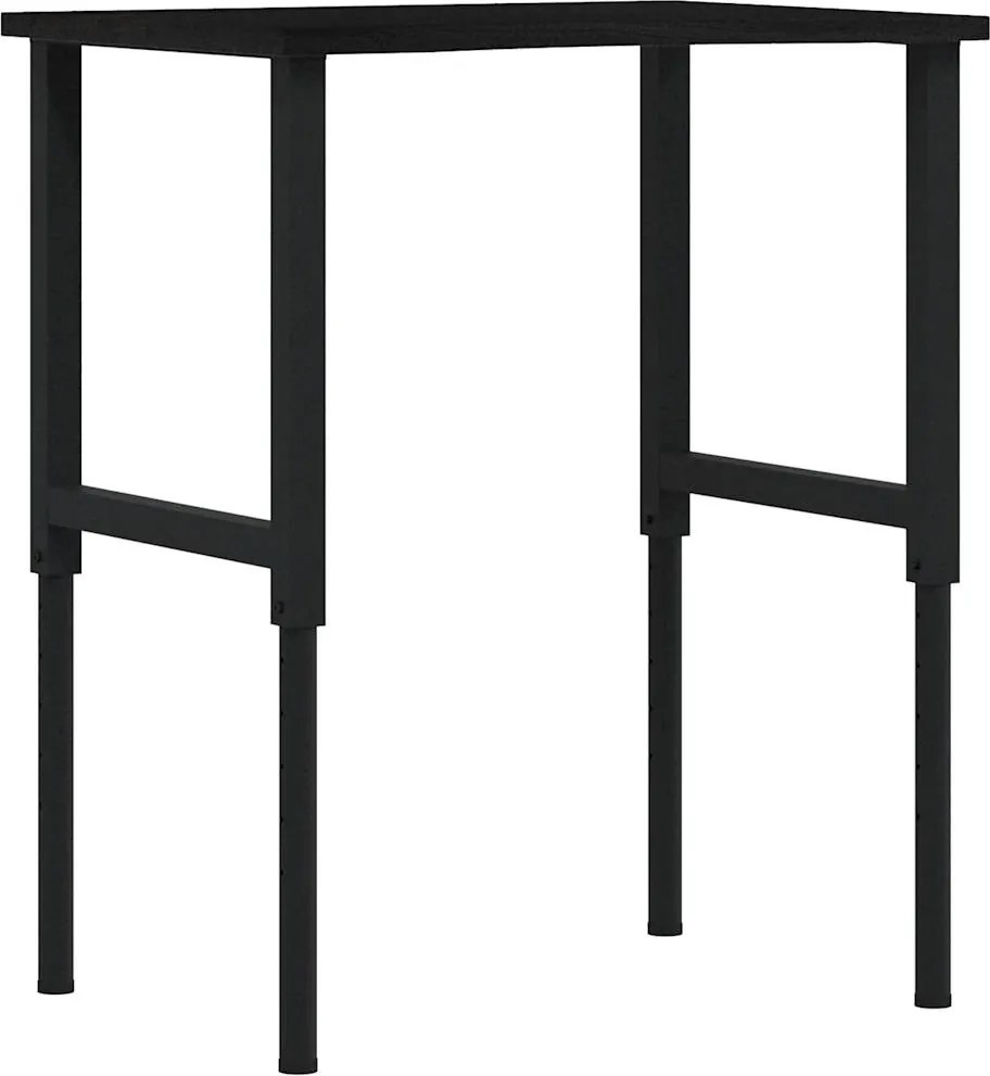 vidaXL Banc lucru maro 80x60x(71,5-98) cm lemn masiv stejar