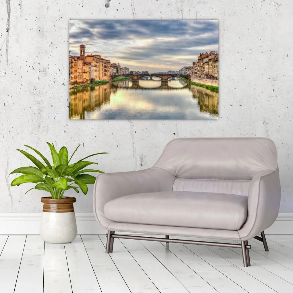 Tablou - Pod peste râu (90x60 cm)