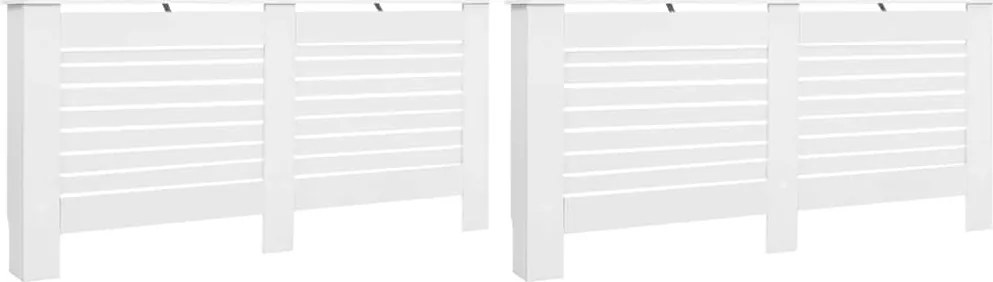 vidaXL Măști de calorifer, 2 buc., alb, 172 x 19 x 81,5 cm, MDF