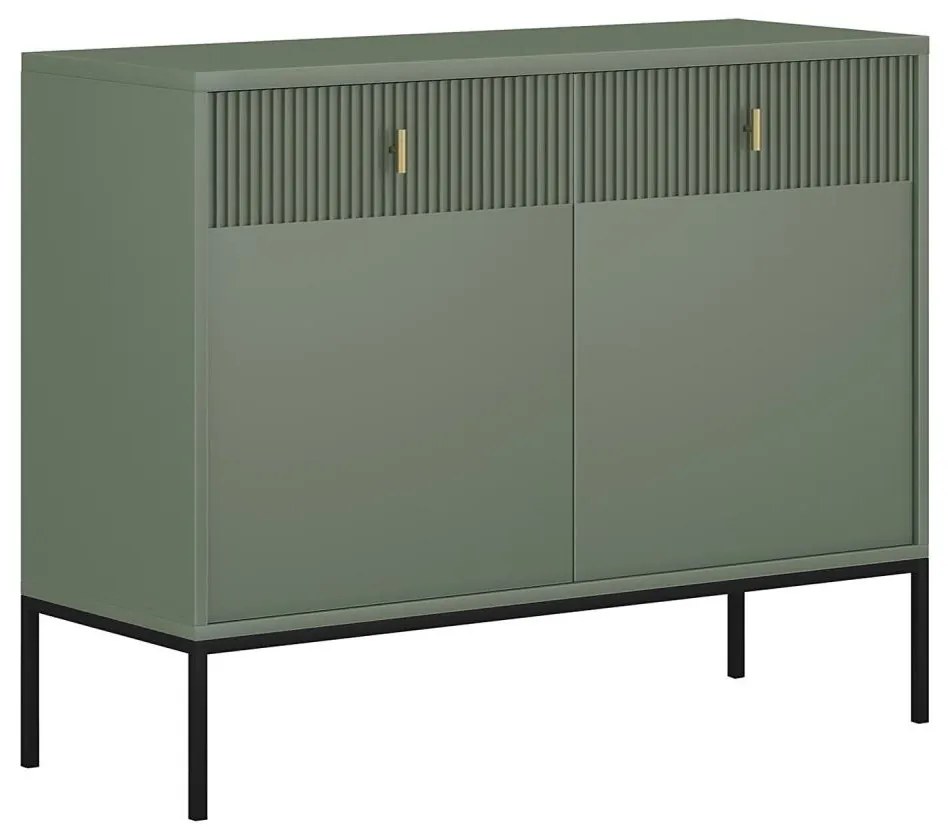 Comodă SUE verde/neagră