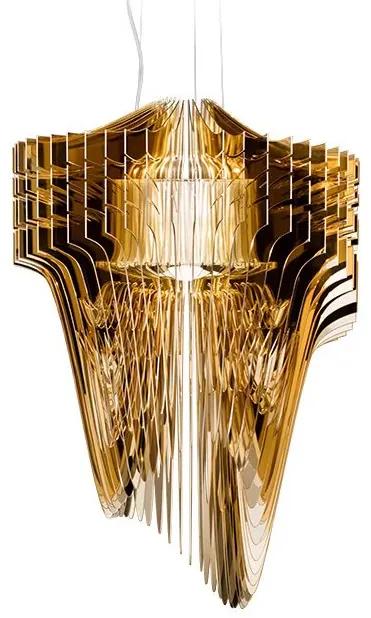 Lustra design Art Deco realizata manual Aria Small Gold