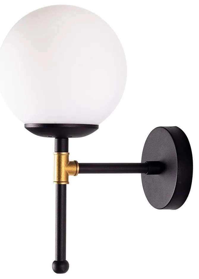 Aplică de perete Squid Lighting Kruva, înălțime 35 cm, negru