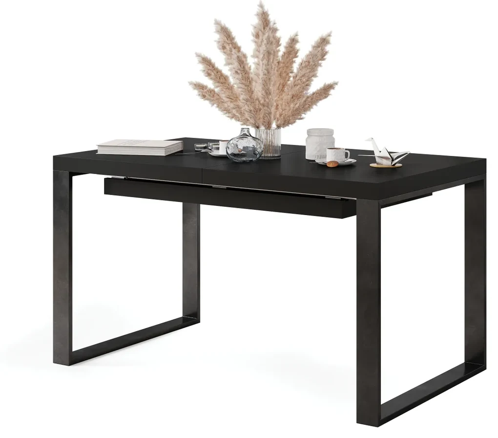 Mazzoni AVARI Negru Mat - MASĂ LOFT PENTRU LIVING/SUFRAGERIE EXTENSIBILĂ până LA 270 sau 290 cm!
