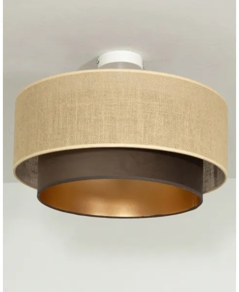 Lustră aplicată SARTA 1x E27/60W/230V Ø 45 cm maro/iută