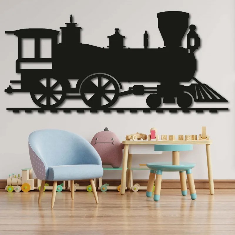 SENTOP | Pictură murală din lemn tren, locomotivă - THOMAS
