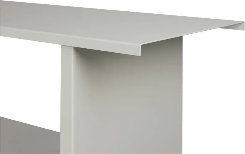 Etajeră gri deschis din metal 160x57x37 cm Hes – noo.ma