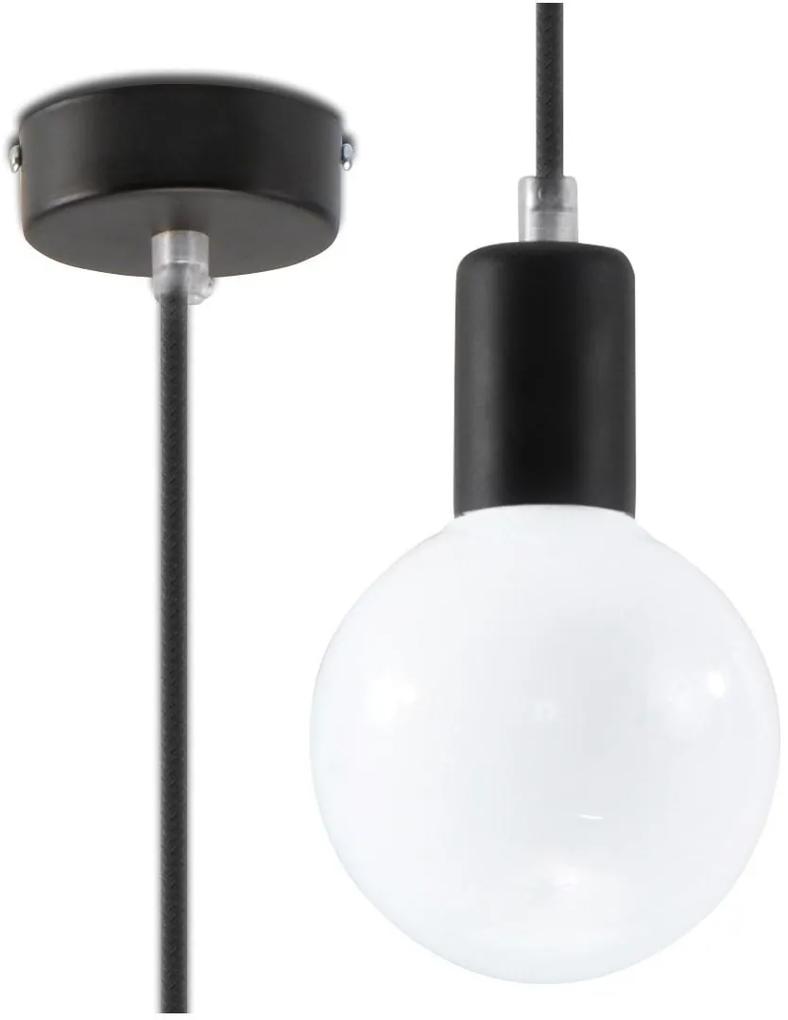 Sollux Lighting Edison lampă suspendată 1x60 W negru SL.0152