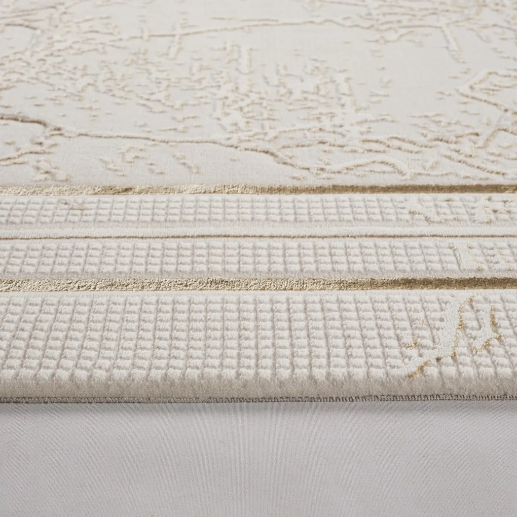 Covor Modern Living , Dormitor Dreptunghiular Asia F148B Crem Gold (Alege dimensiunea: 200 x 300)