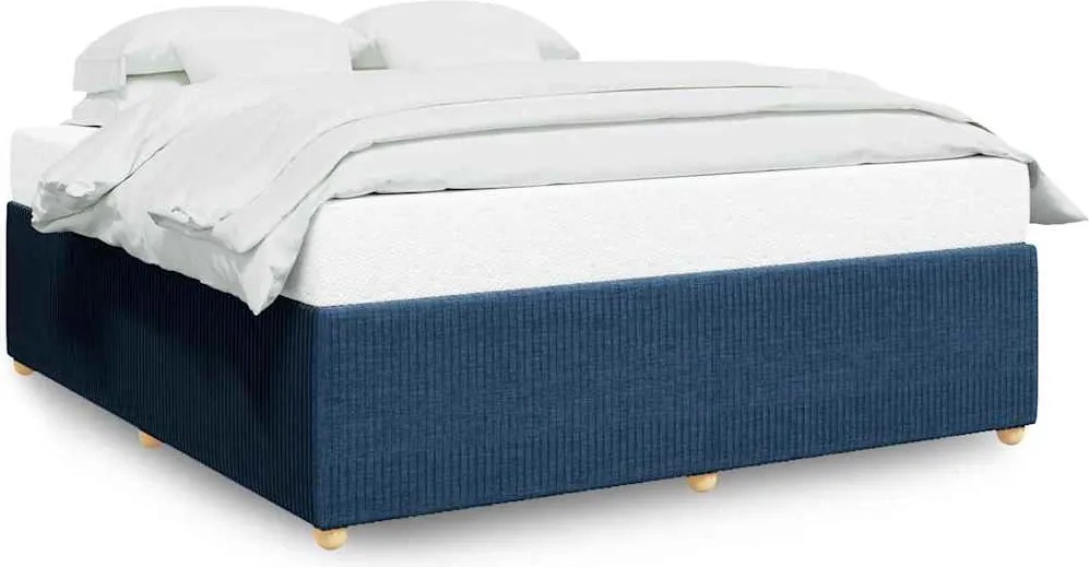 vidaXL Cadru de pat fără saltea, albastru, 180x200 cm, textil