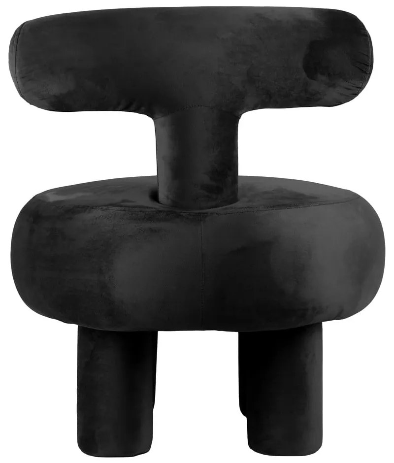 Fotoliu negru cu tapițerie din catifea Abrazo – Leitmotiv