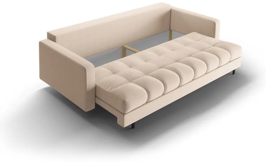 Canapea bej extensibilă, cu spațiu de depozitare 222 cm Bali – Cosmopolitan Design
